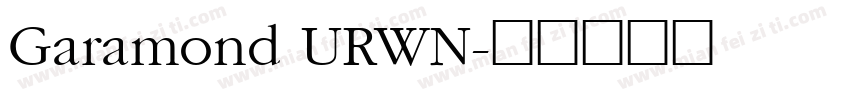 Garamond URWN字体转换